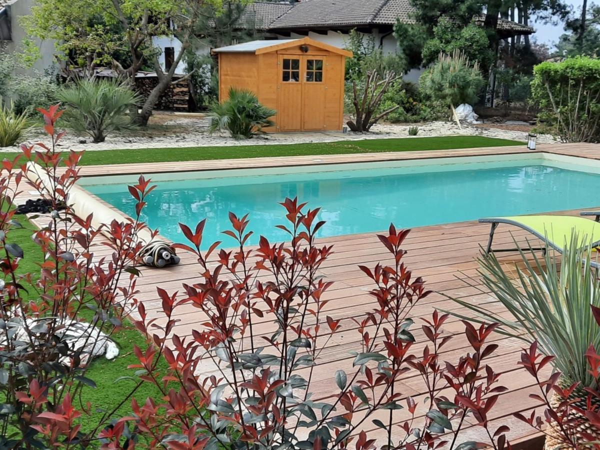 Grande Maison Landaise Avec Piscine Privee, Proche Plage, Pour 8 Personnes A Biscarrosse - Fr-1-319-398 Exterior foto