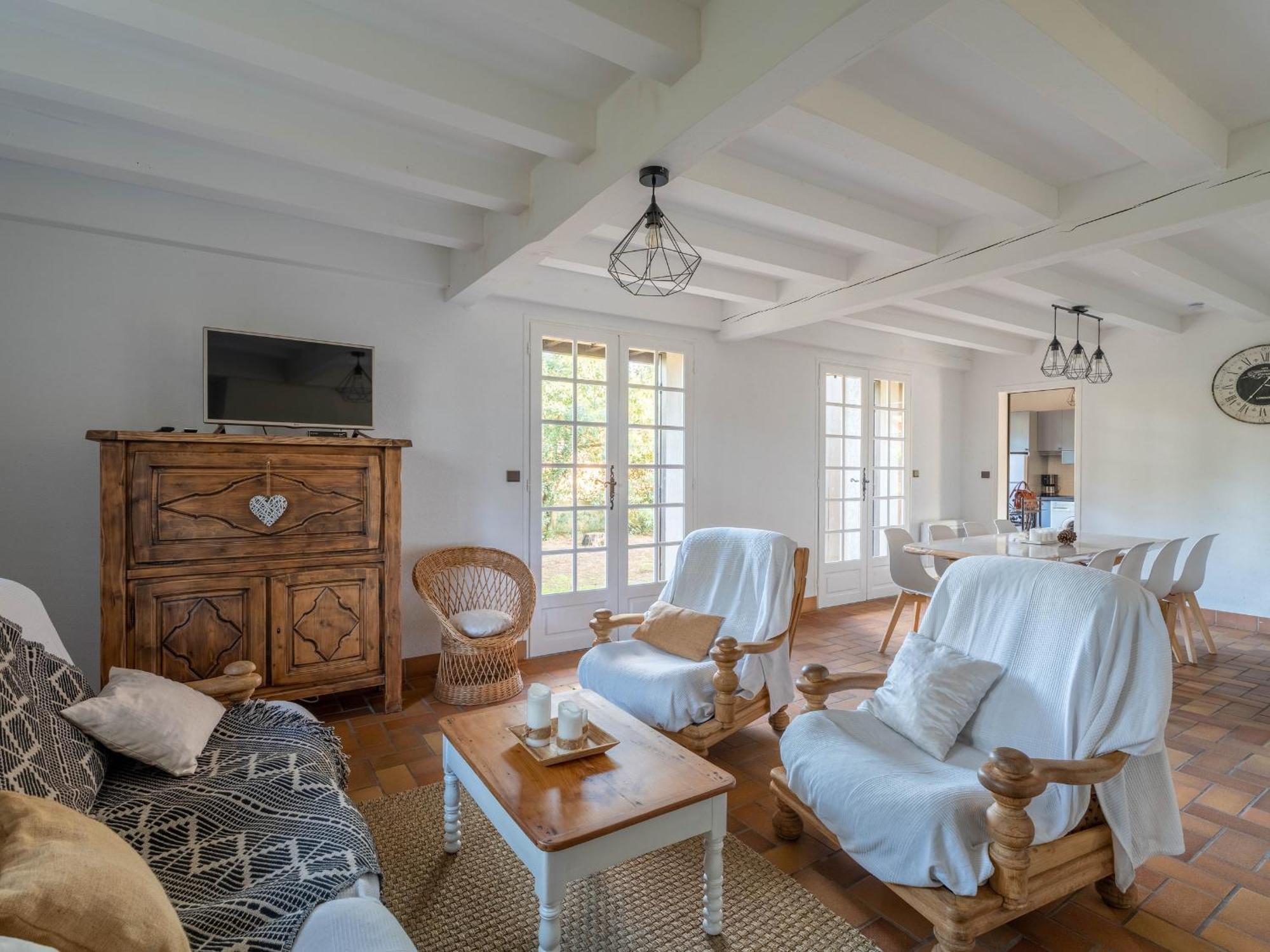 Grande Maison Landaise Avec Piscine Privee, Proche Plage, Pour 8 Personnes A Biscarrosse - Fr-1-319-398 Exterior foto